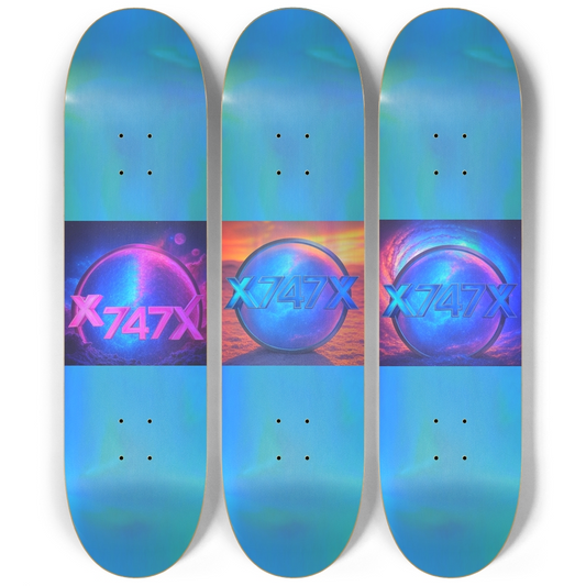X747X 3 Deck Skateboard Series (Holo) - X747X