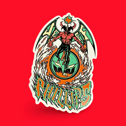 Jeff Phillips Devil Man Sticker 3.7" - X747X