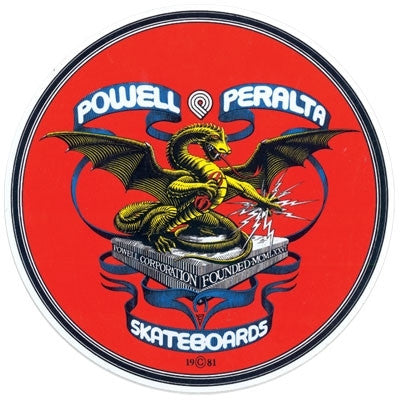 Powell Peralta Banner Dragon 4" Skateboard Sticker - X747X