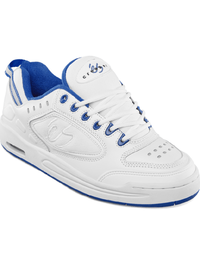 éS The Creager White / Blue Skateboard Shoes - X747X