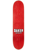BAKER TEAM BRAND LOGO WHITE 8.6" SKATEBOARD DECK - X747X