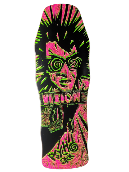 Vision Original Psycho Stick Woodcut Art 10" Skateboard Deck