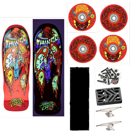 SANTA CRUX x STRANGER THINGS GRABKE MAX MELTING CLOCK 9.7" COMPLETE SKATEBOARD DECK - X747X