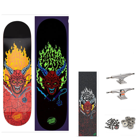 SANTA CRUZ x STRANGER THINGS HELLFIRE CLUB 8.25" COMPLETE SKATEBOARD - X747X