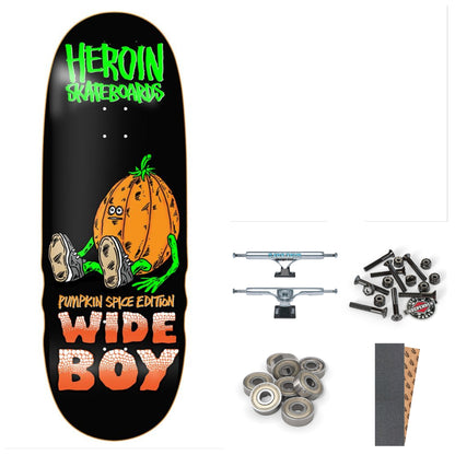 HEROIN "Pumpkin Spice" Wide Boy 10.75" COMPLETE SKATEBOARD - X747X