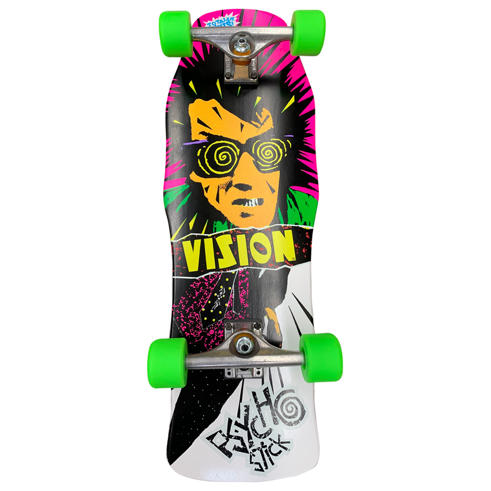 Vision Psycho Stick White 10" Complete Skateboard - X747X