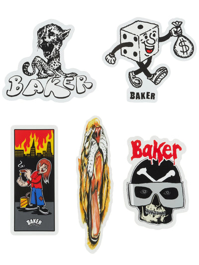 BAKER SKATEBOARDS "ALL MY HOMIES" 5X STICKER PACK - X747X