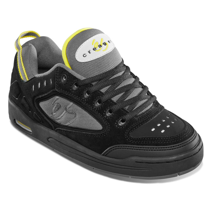 éS The Creager Black/Grey Skateboard Shoes - X747X