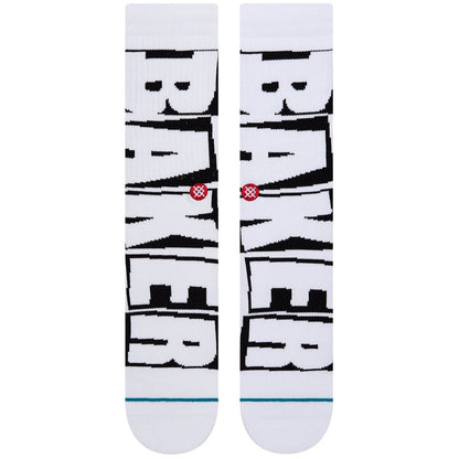 Stance Baker Crew Socks - White