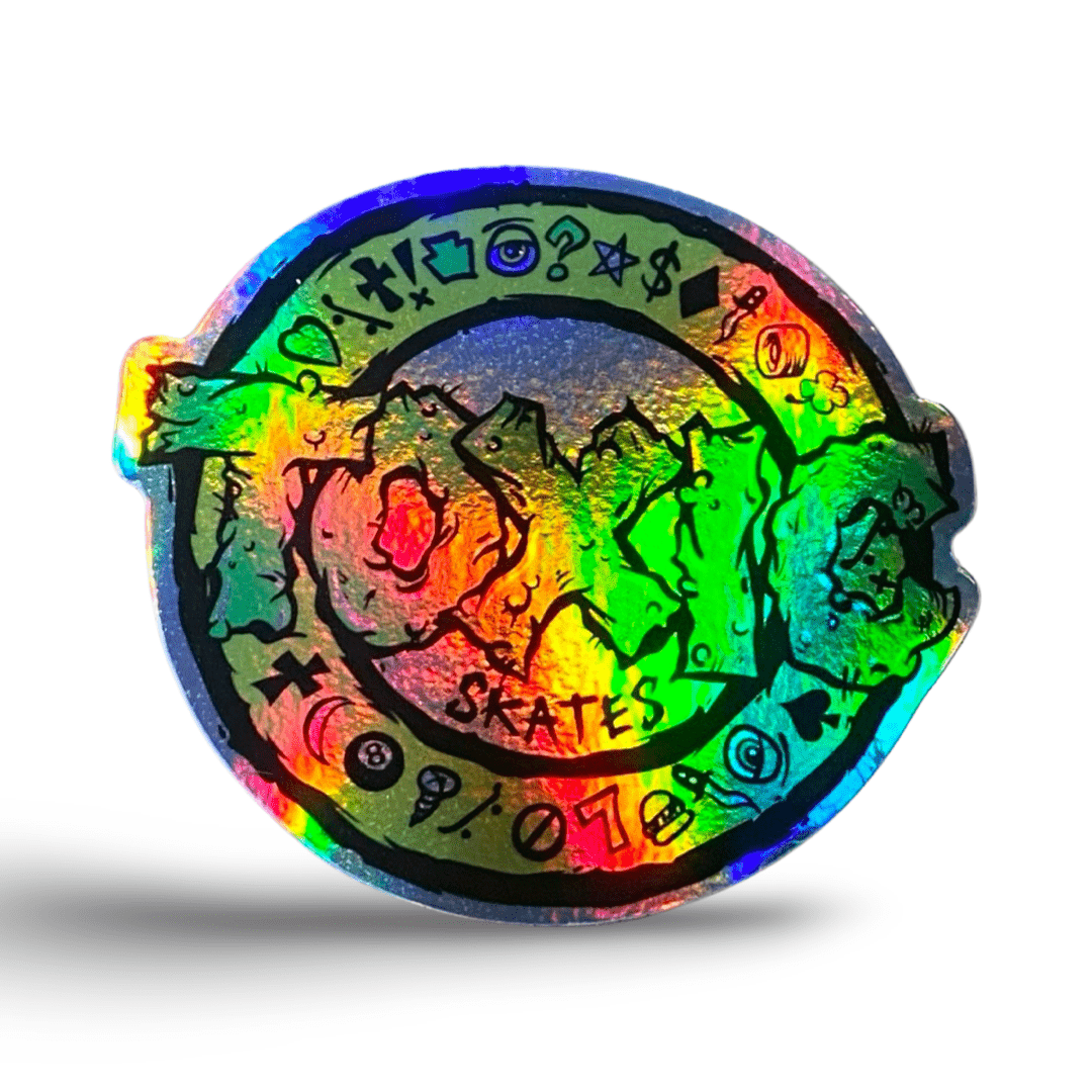 Toxic Skates Sticker 3” HOLOGRAPHIC - X747X