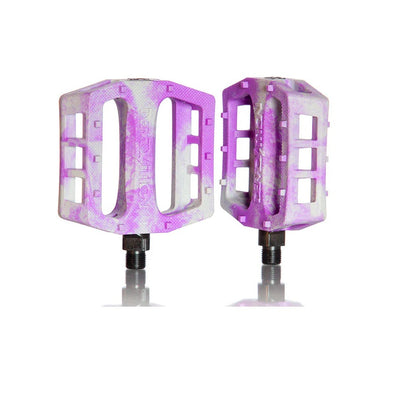 Demolition Trooper Plastic Pedals - Purple/White - X747X